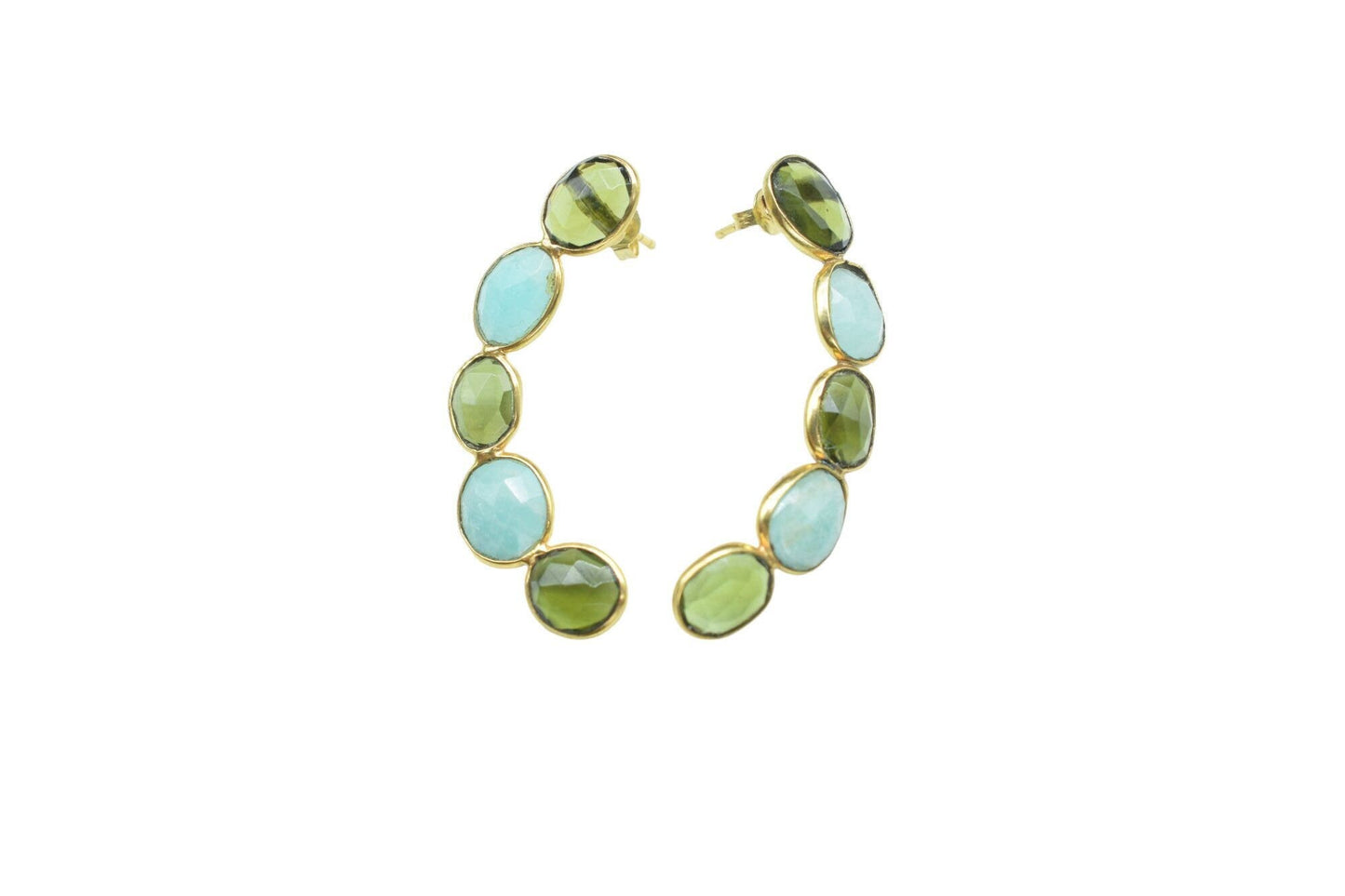 Gemstone Green Tourmaline Earrinryg/Bridal Earring/Amazonite Earring/Long Earring/Gemstone Earring/Handmade Earring/Bridesmaid Earring/Gift