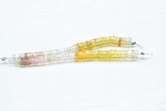Multi Sapphire Rondelle Shape Faceted Beads,Multi Sapphire 4mm Rondelle Shape Gemstone Jewelry,September birthstone sparkling jewelry