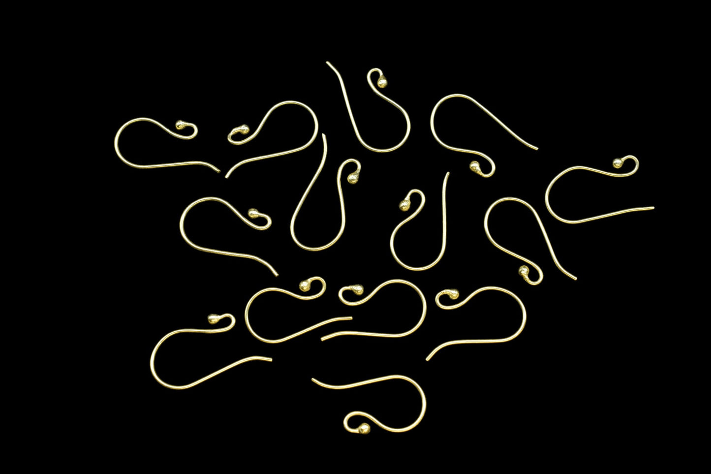 10pcs brass earrings hook , Gold plated Brass Hook Earwire, Brass Earring Earwire,