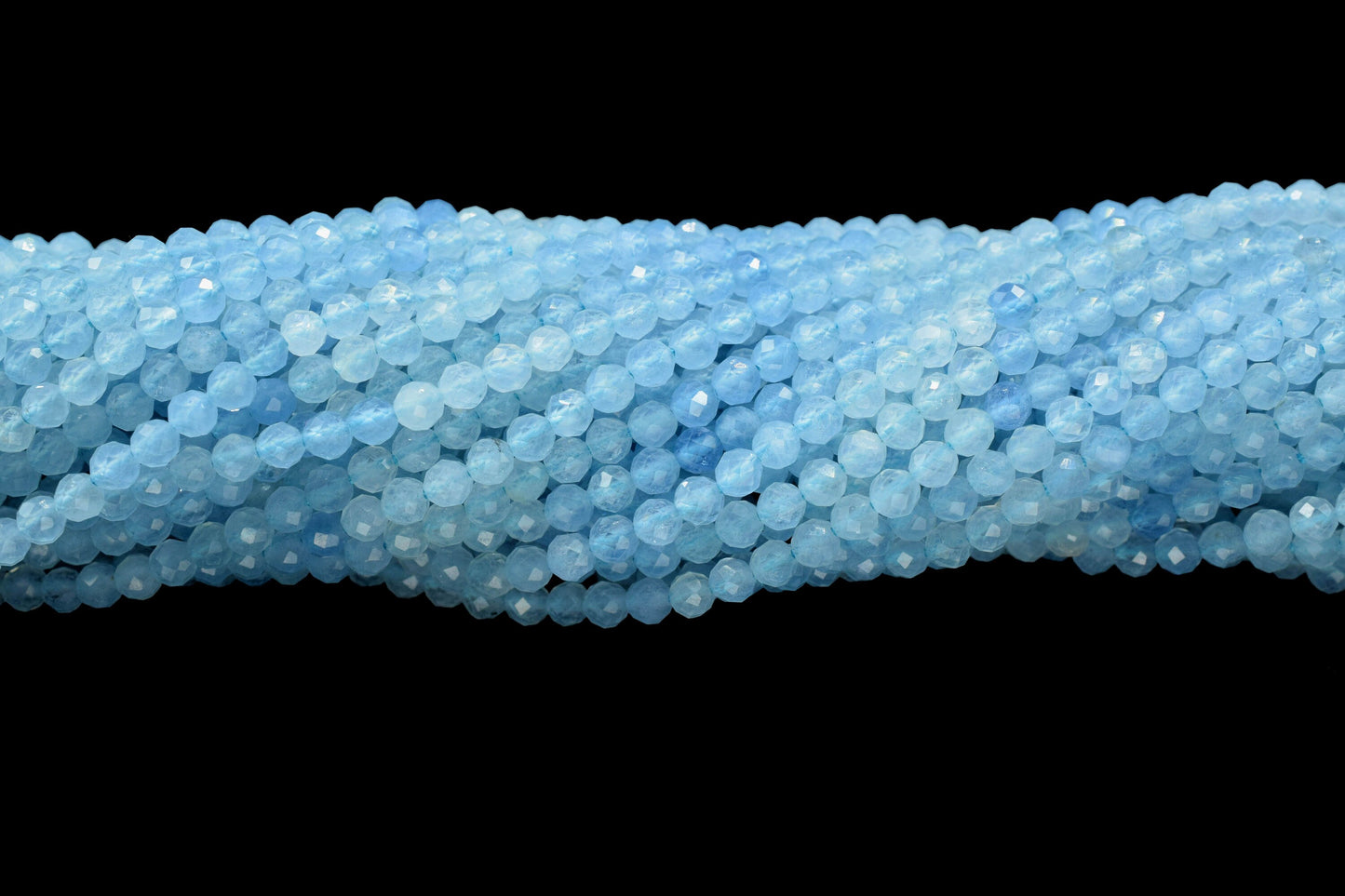 AAA Sky Topaz Faceted Beads,Gemstone Beads Strand,3mm Rondelle,Sky Topaz Beads,Micro faceted beads,Sky Topaz Strand Beads Jewelry Gift