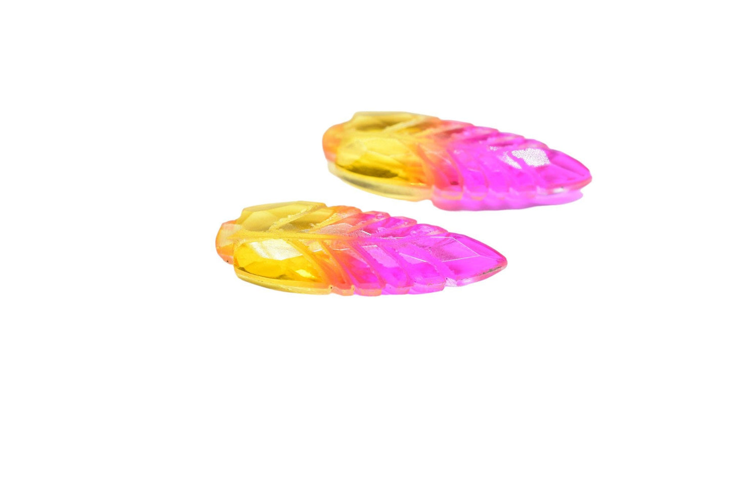 Ametrine 10x30mm Faceted carved Briolettes,,Gemstone Briolettes,Ametrine Leaf Carved Briolettes,Hand Carved Beads,Ametrine Carving Beads,