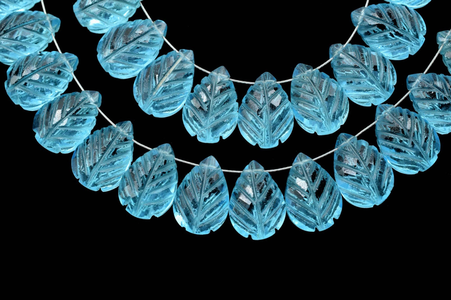 Sky Topaz Carved Leaves Briolettes,9x13mm carving Pear Shape,Carved Leaf Shape Beads,hand carving Teardrop Beads,Sky Topaz Briolettes,Beads