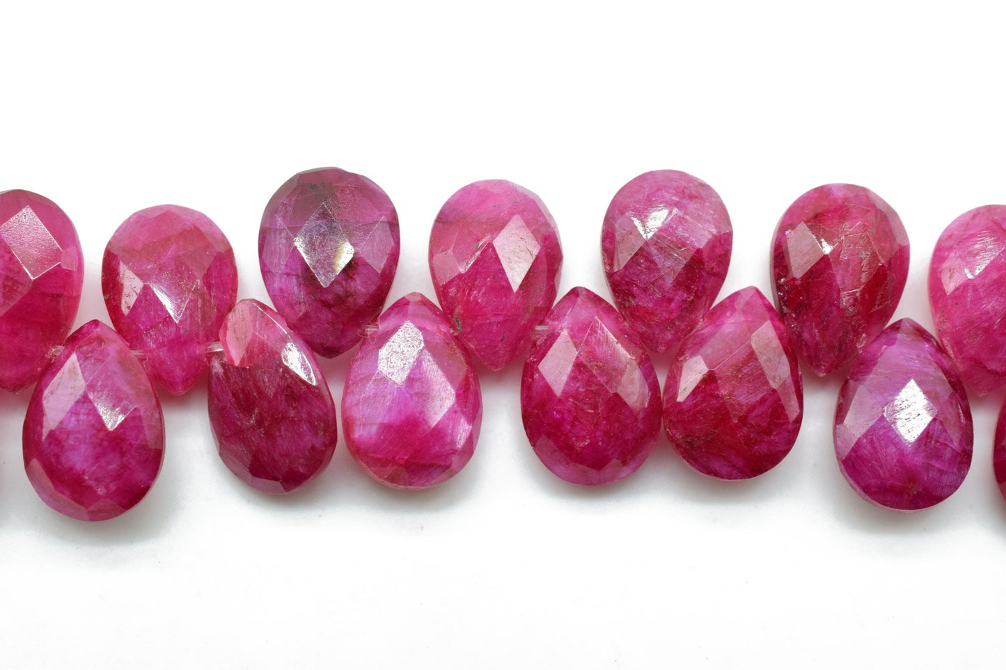 Natural Ruby Teardrop 7x10mm Briolettes,Ruby drilled Briolette,Super Finest Quality briolette,Natural Ruby briolettes,Wholesale briolettes