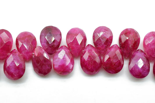 Natural Ruby Teardrop 7x10mm Briolettes,Ruby drilled Briolette,Super Finest Quality briolette,Natural Ruby briolettes,Wholesale briolettes