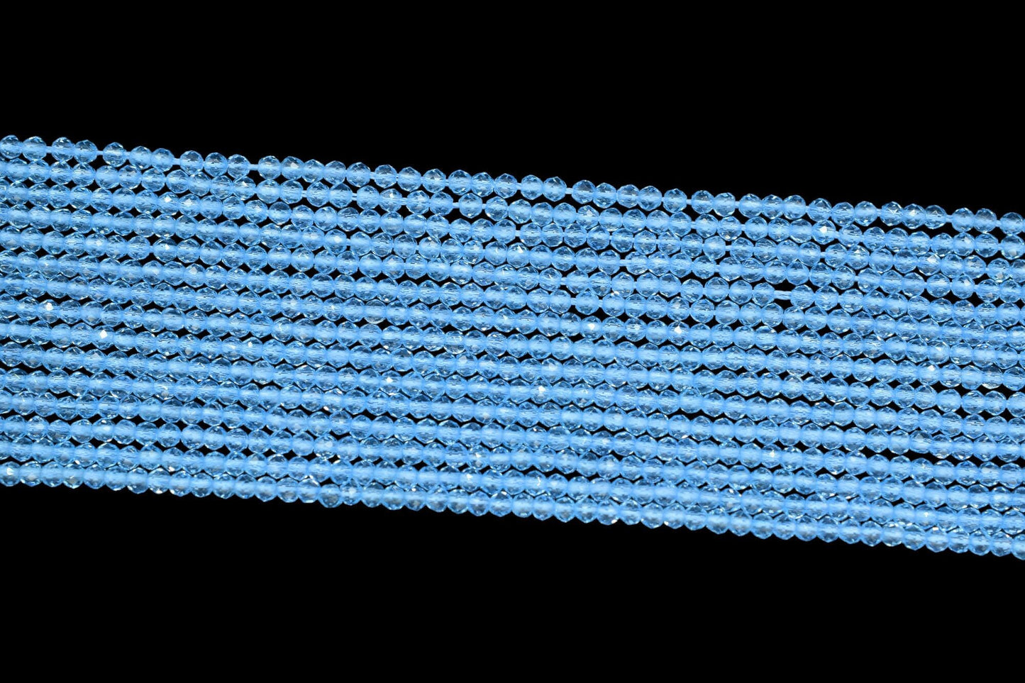 Sky Topaz Facedted Beads/Beads Strand/Jewerly Making Beads/2mm Sky Topaz Beads/Loose Gemstone Beads/Rondelle Beads/Gift
