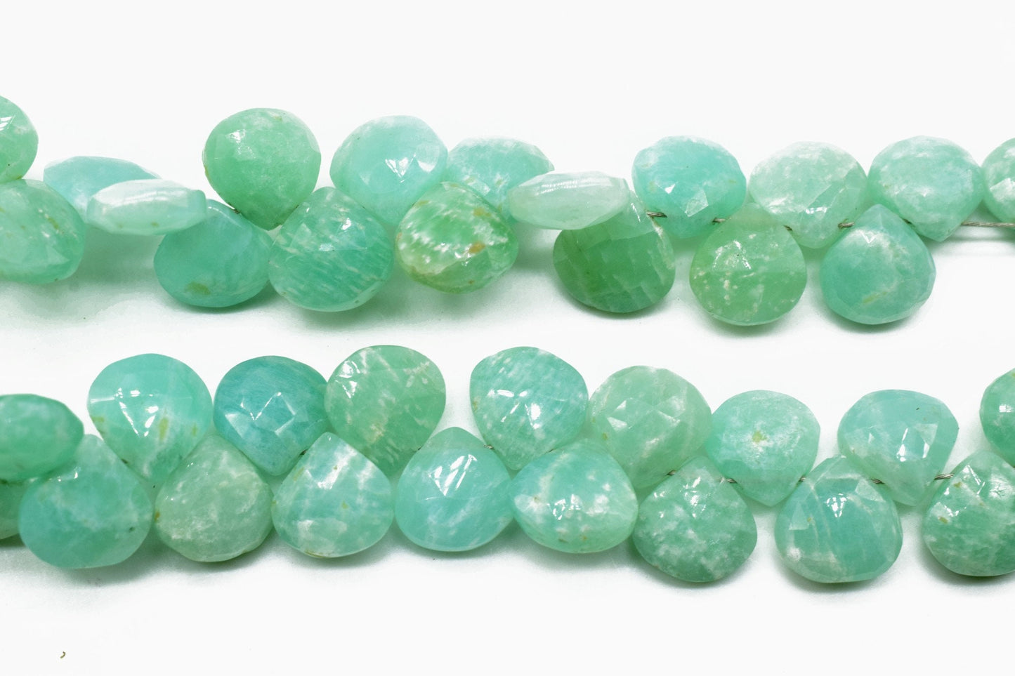 Amazonite Heart Shape Faceted Briolette,10mm Amazonite Heart Shape,8''heart shape strand,amazonite beads,jewelry making beads,mint gemstone