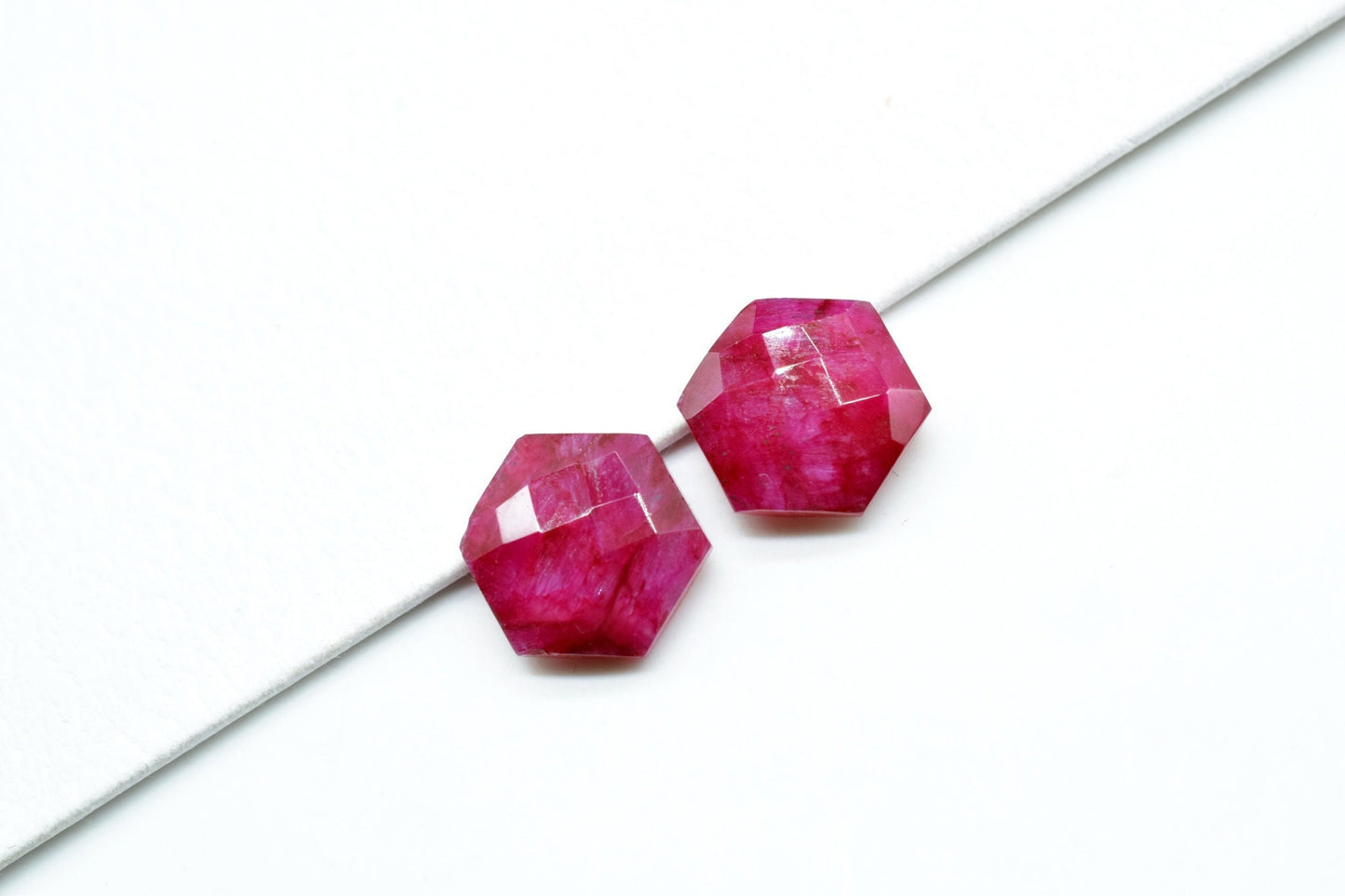 Natural Ruby Gemstone Hexagon Beads,Genuine Ruby Briolette,Ruby Faceted 10mm Hexagon Beads,Ruby Jewelry Making Beads,Ruby Fancy BrioletteS