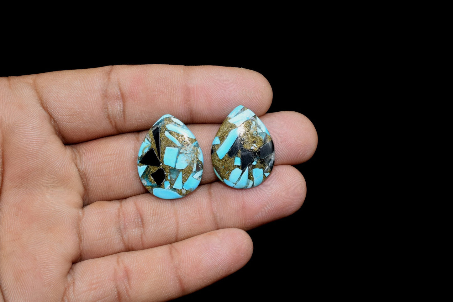 Oyster Copper Turquoise Beads, 18x23mm Teardrop beads,Smooth Briolettes,Wholesale Price Beads, Mystic Beads,Rare Copper Turquoise Briolettes