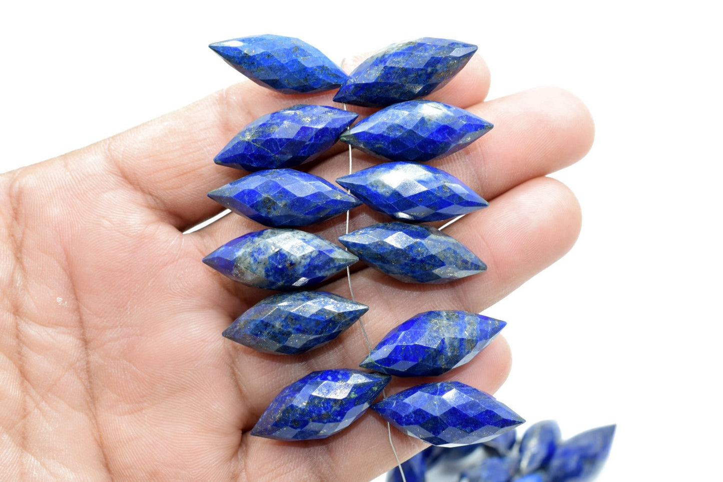 Lapis Lazuli 10x25mm dew drop faceted beads,Fancy Cut Dew Drop Foxtail Briolette,Foxtail Briolette,Gemstone Dew Drop Beads,Lapis Lazuli bead