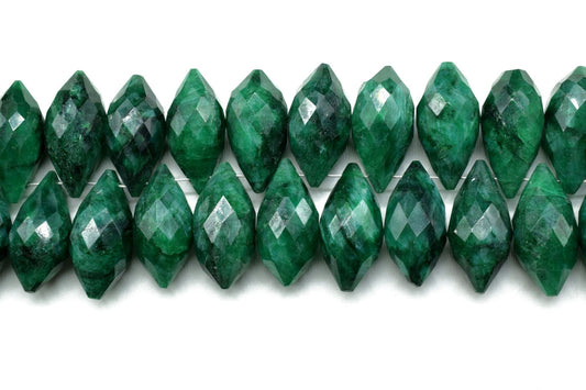 Emerald 10x20mm dew drop faceted beads,Fancy Cut Dew Drop Foxtail Briolette,Foxtail Briolette,Gemstone Dew Drop Bead,Emerald drops,jewelry