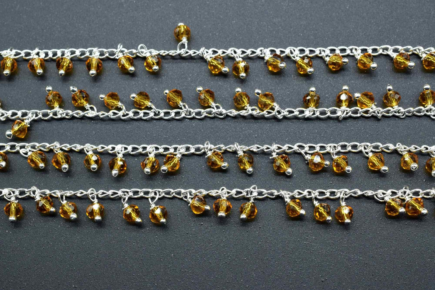 Citrine Cluster Rosary,Citrine Faceted Rosary Chain,Citrine Quartz Dangling Chain,Unqiue Rosary Chain,Wire Wrapped Chain,Quartz Rosary Chain