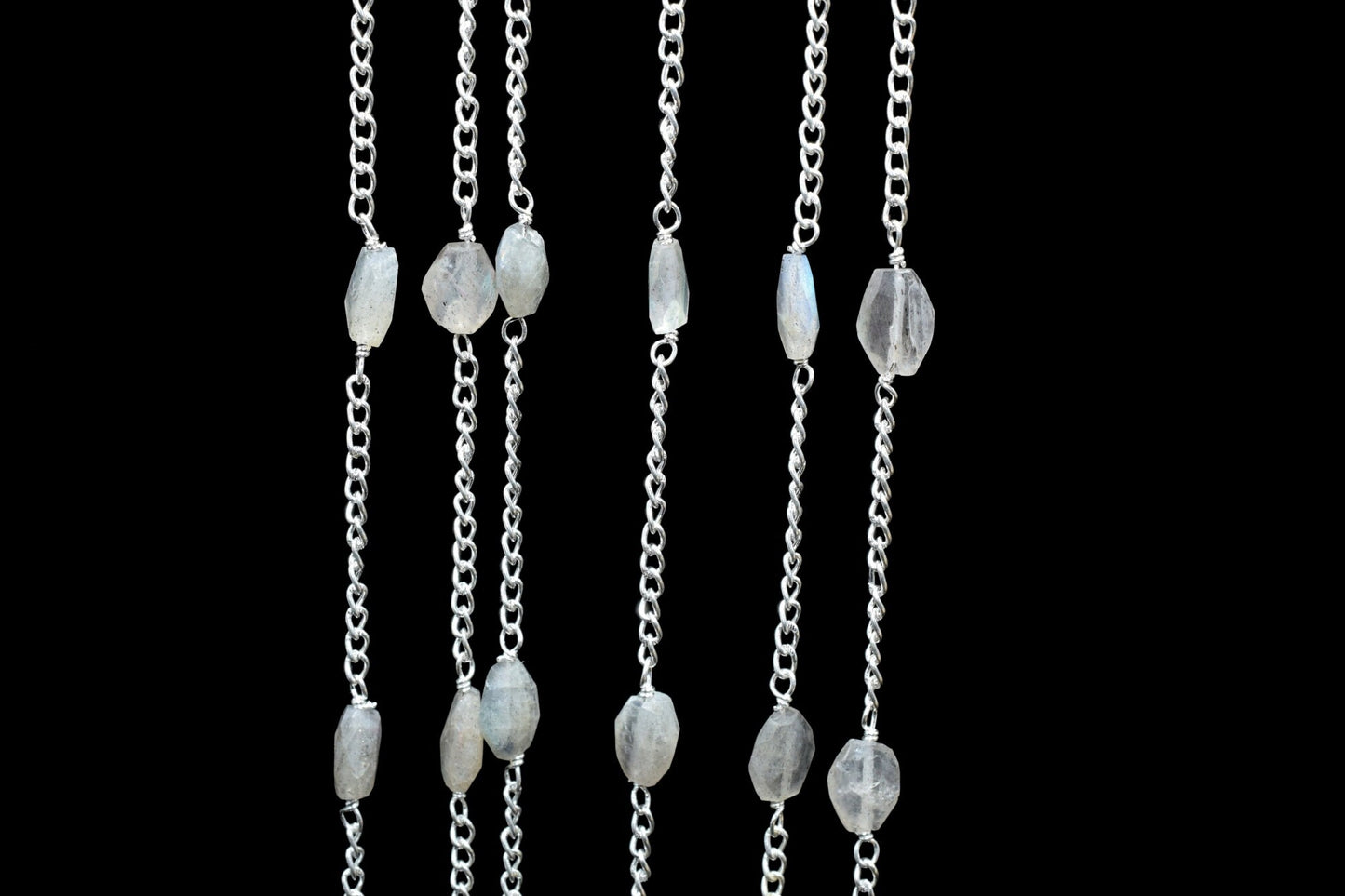 Labradorite Oval Shape Rosary Chain,Labradorite Beads Rosary,Jewelry Making Rosary,Labradorite Chain Rosary,Labradorite Briolettes Rosary,