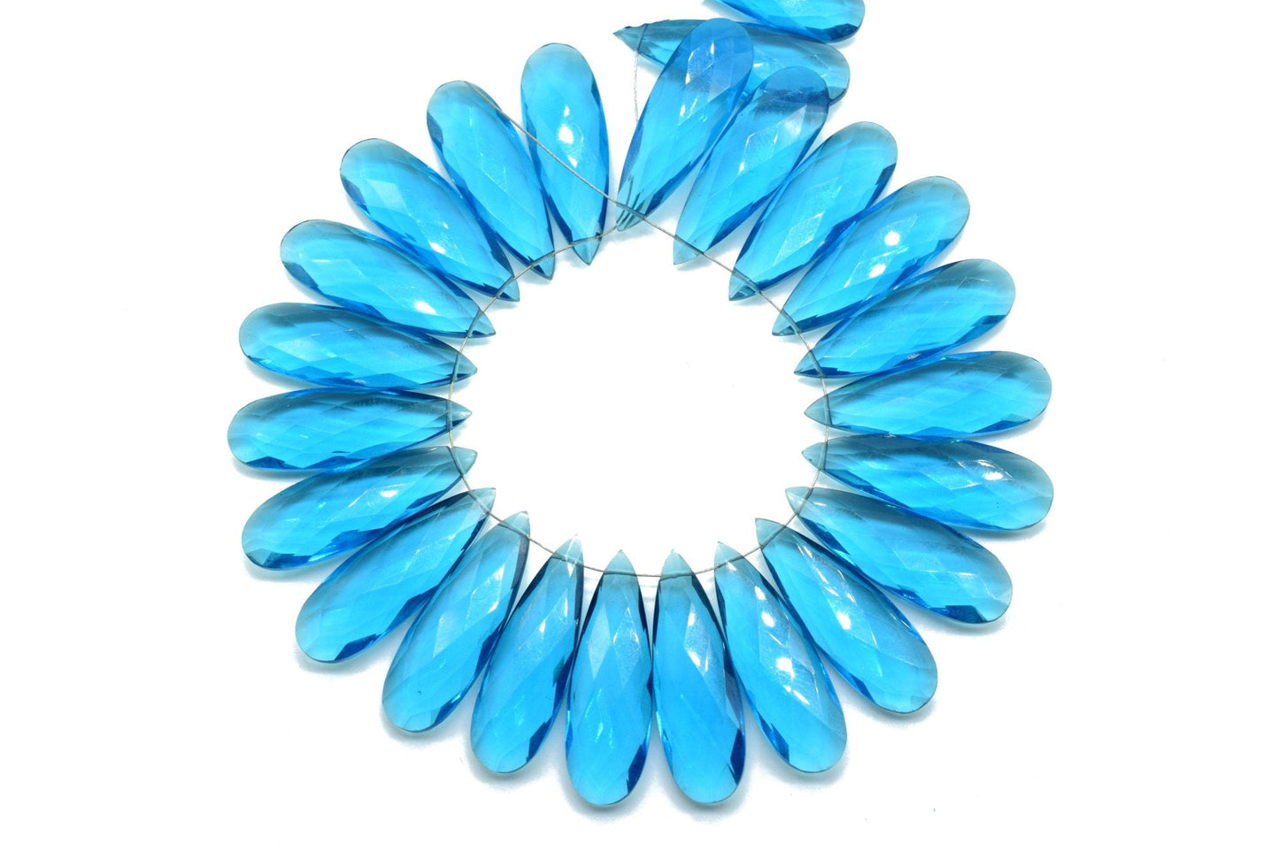 London Blue Topaz Long drop 10x30mm Briolettes,Blue Topaz Briolette,Blue Topaz Tear Drop Briolettes,jewelry supplies,Blue Topaz drops, Topaz