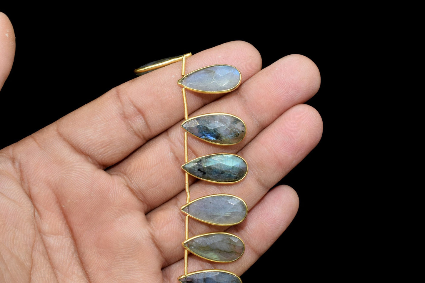 Labradorite Faceted Pear Shape 8x20mm 9 pieces strand,Teardrop Beads,Labradorite charms,AAA Quality,Labradorite Jewelry Beads,Bezel Links