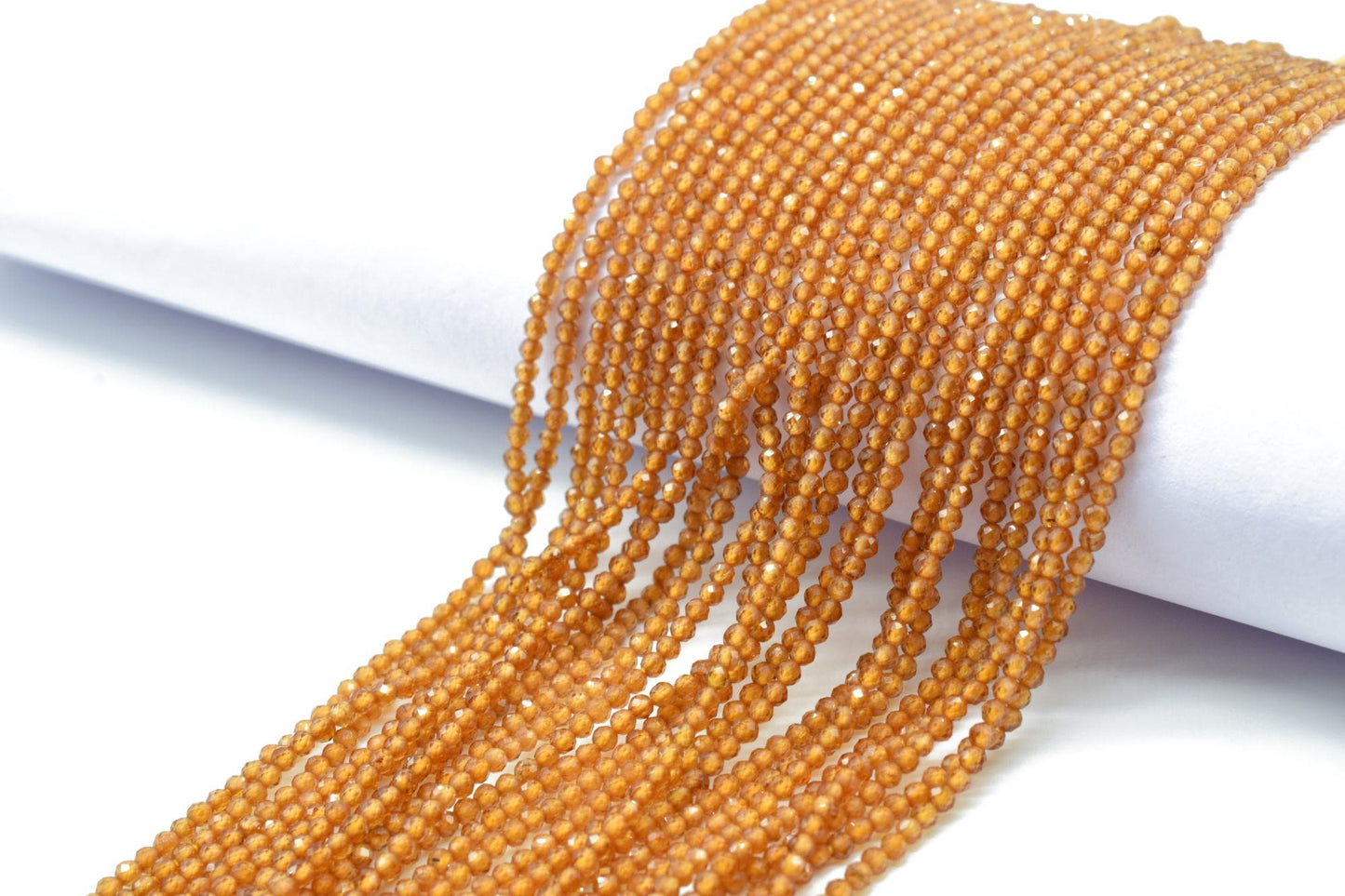 Hessonite Garnet AAA Faceted Beads,2-2.5mm Beads strand,micro Faceted Beads,Hessonite Beads,Jewelry Making Bead,Rondelle beads,yellow beads