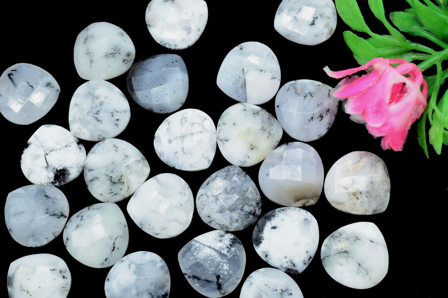 14mm Dendrite Opal Faceted Heart Shape Briolettes,Dendrite Opal  Briolettes,Dendrite Opal Jewelry Making Bead,Dendrite opal Beads,Opal beads