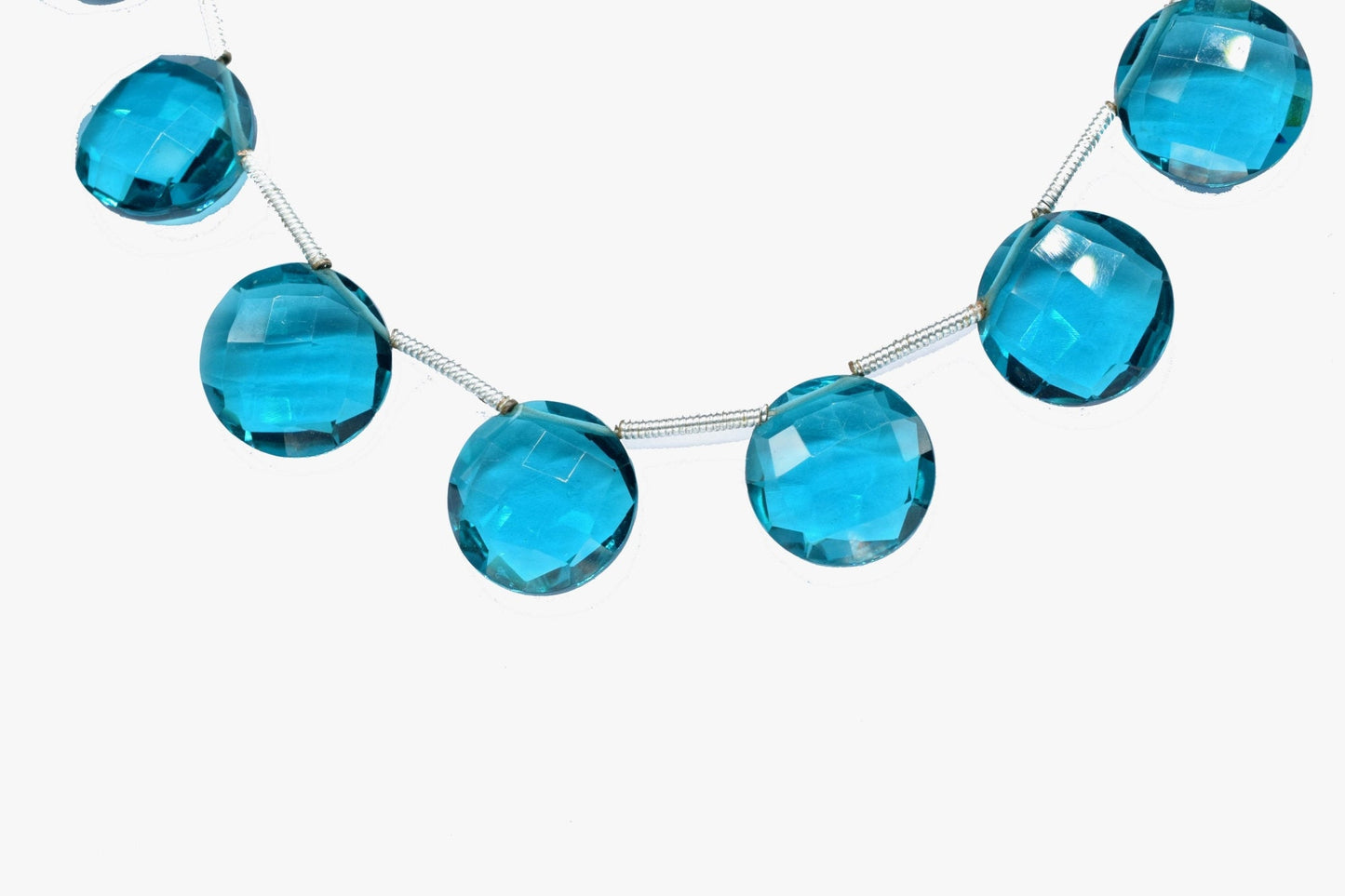 London Blue Topaz 10mm Coin Faceted Beads,Blue Topaz Coin Shape Briolette,Faceted Coin Shape Beads,Natural Gemstone Coin,Quartz Jewelry bead