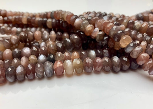 Chocolate Moonstone 6mm Faceted Roundel Beads faceted Roundel beads,Moonstone Beads,Rondelle Shape Beads,Moonstone Shaded,Faceted Briolettes