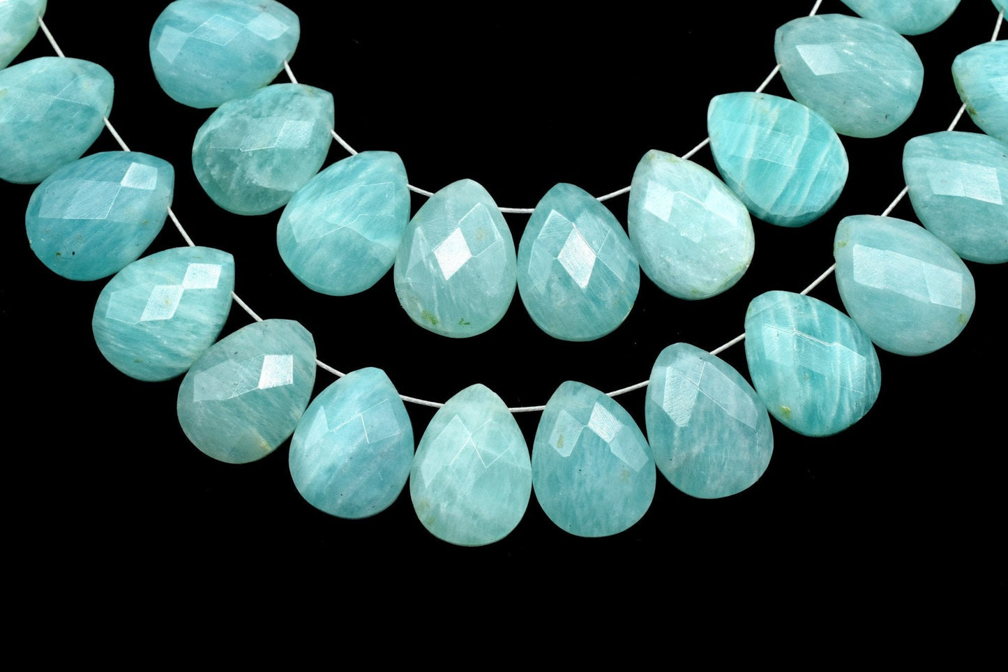 Natural Amazonite Faceted 8x12mm Pear Shape Beads,Amazonite Pear Shape Bead,Green Mint Gemstone Beads,Amazonite Teardrop,Calibrated