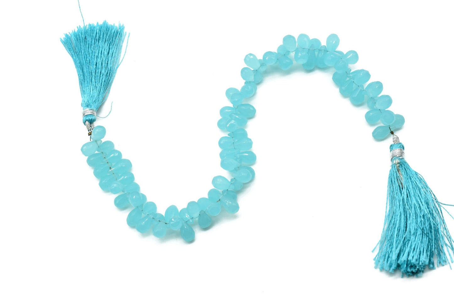 Peru Chalcedony faceted drops,AAA Quality teardrop bead,bridal Jewelry Making Supplie,Peru Chalcedony Teardrop,6x10 mm drops,9'' drop srtand