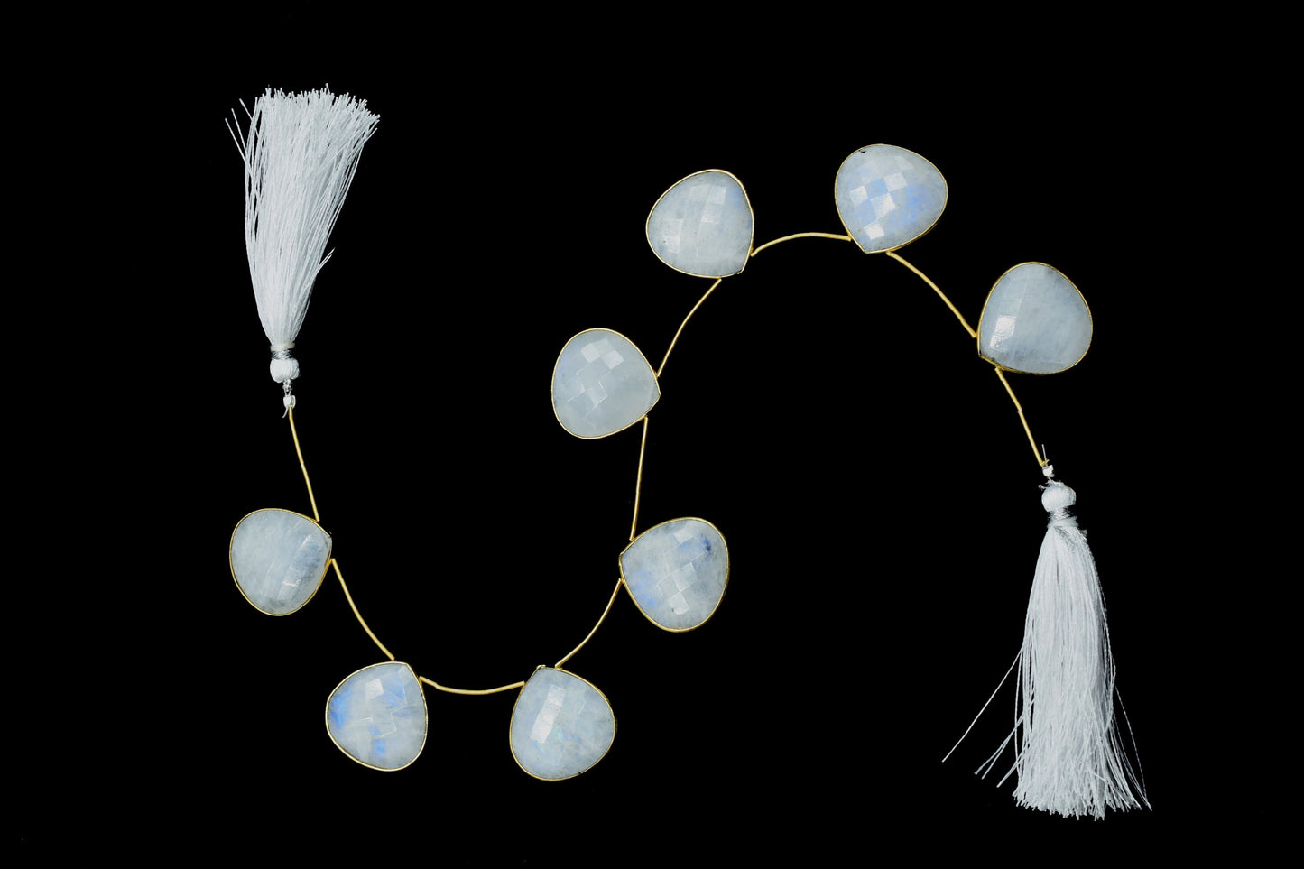 Moonstone 20mm heart shape bezel,Gemstone Drilled bezel,gemstone Charm,Faceted Gemstone JewelryMaking Component,