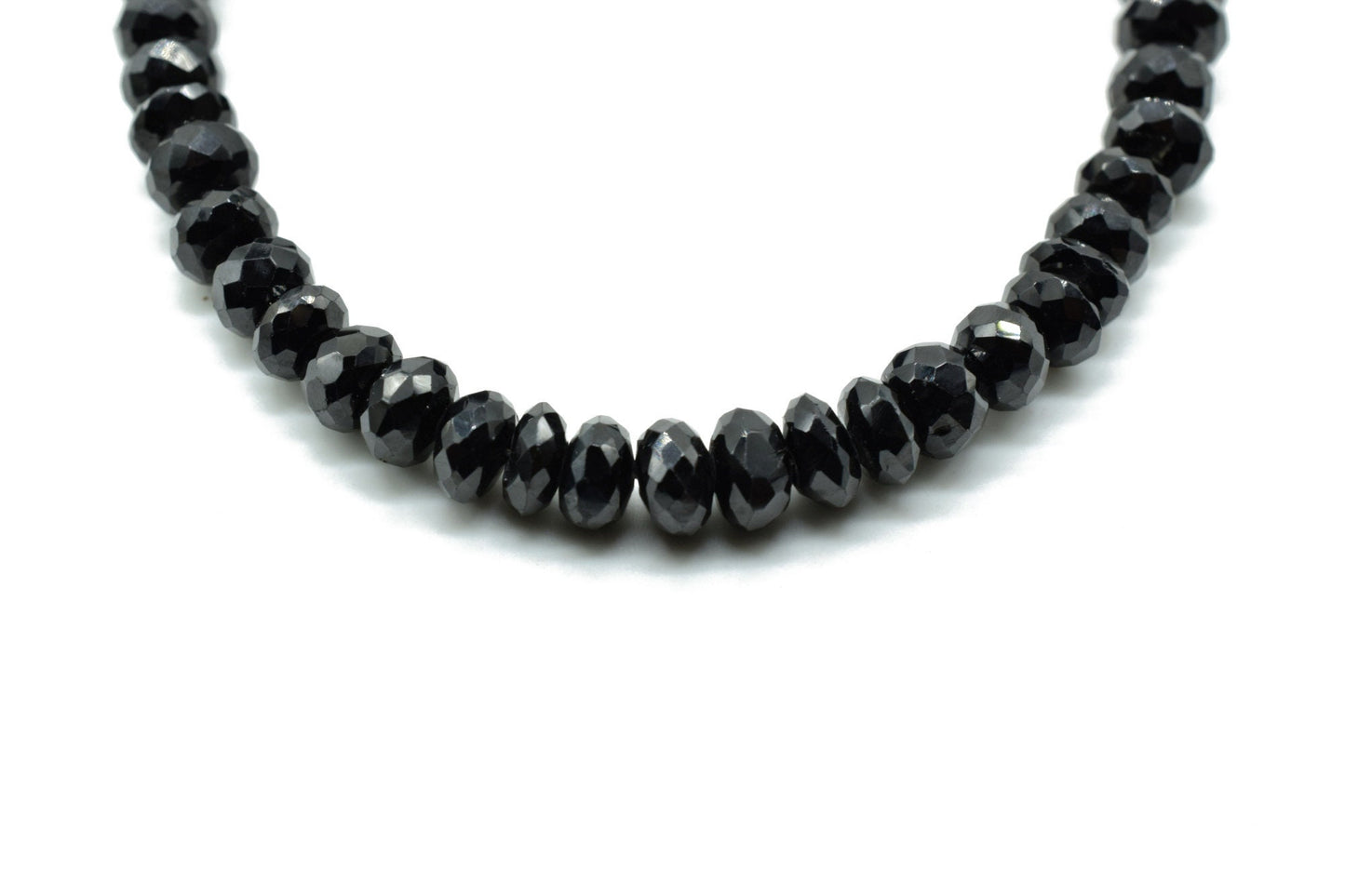 Black Onyx 6mm faceted Rondelle Beads,Black Onyx beads,Jewelry Making beads Craft,Black Onyx Gemstone Bead,Black Onyx fine beads,Black Onyx