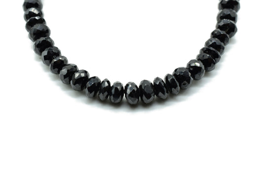 Black Onyx 6mm faceted Rondelle Beads,Black Onyx beads,Jewelry Making beads Craft,Black Onyx Gemstone Bead,Black Onyx fine beads,Black Onyx