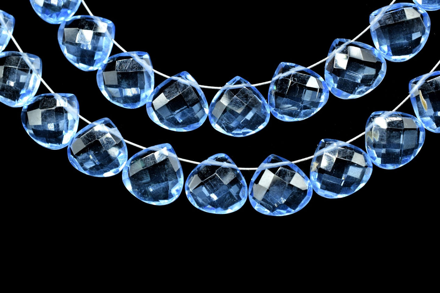 Tanzanite Heart Shape Faceted Beads Strand,10mm Heart Shap Briolettes,10 Inches Full Strand ,Tanzanite Briolettes,jewelry making heart shape