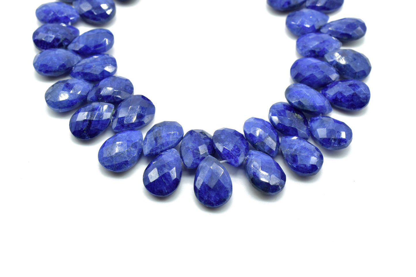 Blue Sapphire 9x13 Briolettes,Natural Sapphire Beads,Faceted Sapphire Beads,Sapphire Faceted Pear Briolettes,Jewelry making beads,Supplies