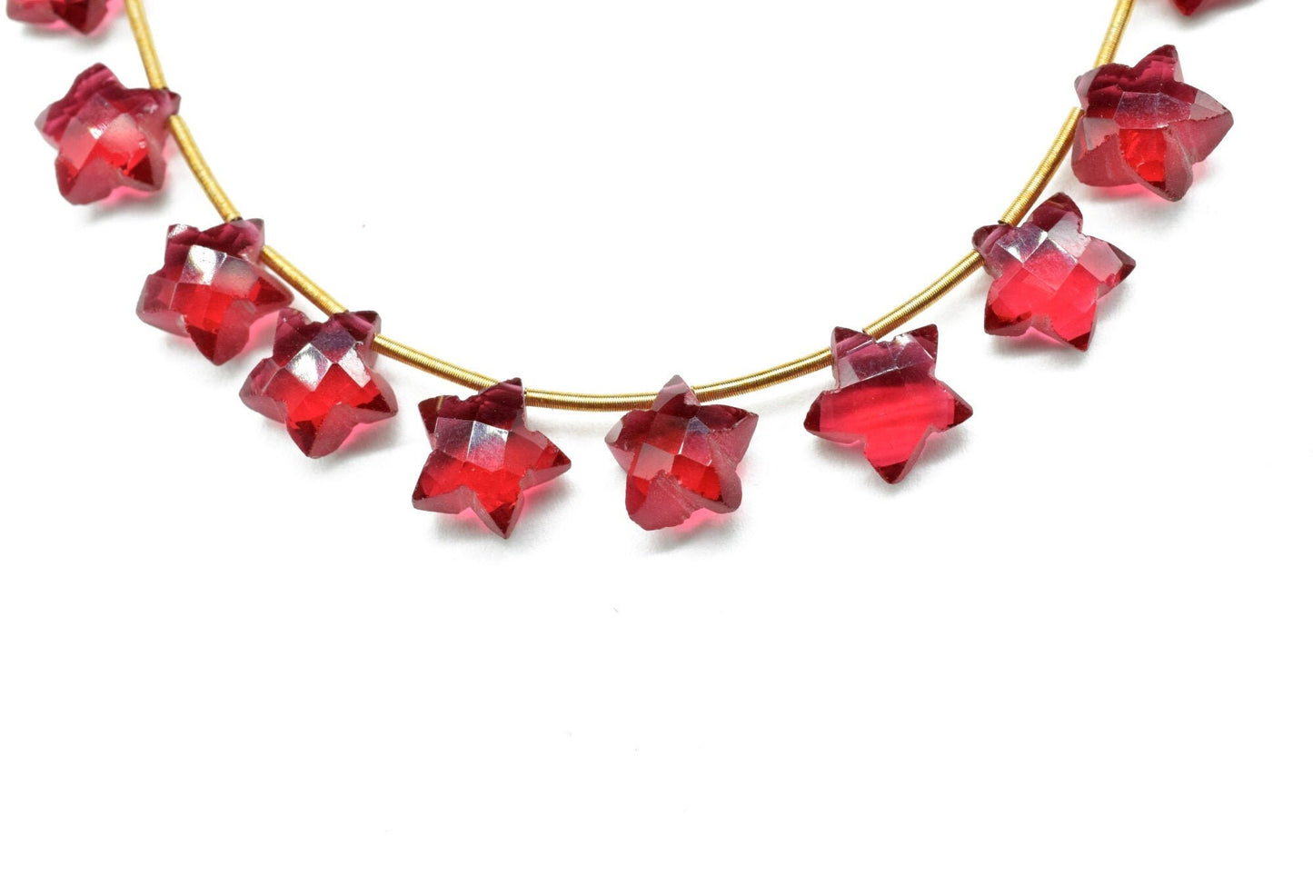 Pink Tourmaline  9MM Star Shape Briolettes Beads 7" Full Strand Pink Color Super Fine Quality,Super Sparkle Fine Cut Fancy Shape Briolettes