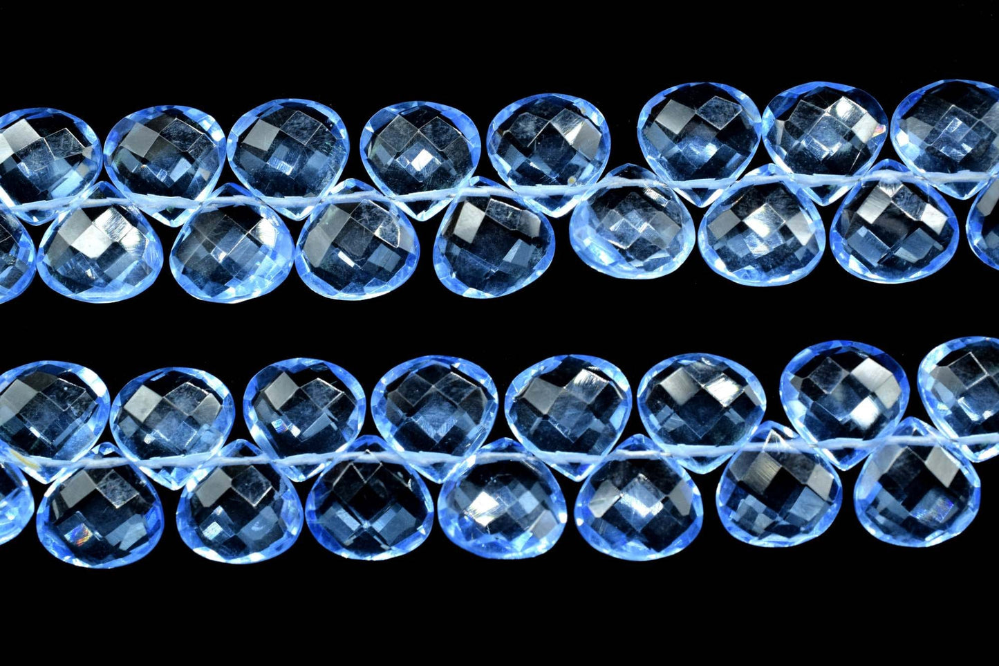 Tanzanite Heart Shape Faceted Beads Strand,10mm Heart Shap Briolettes,10 Inches Full Strand ,Tanzanite Briolettes,jewelry making heart shape