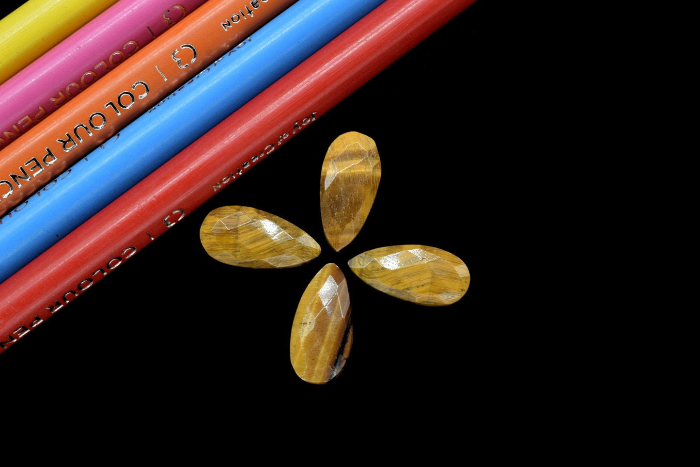 Tiger Eye 8x16mm Faceted Pear Shape Briolettes,Tiger Eye Teardrop Beads,Semi-Precious Gemstones Beads,Calibrated Pear Bead,Tiger Eye pear