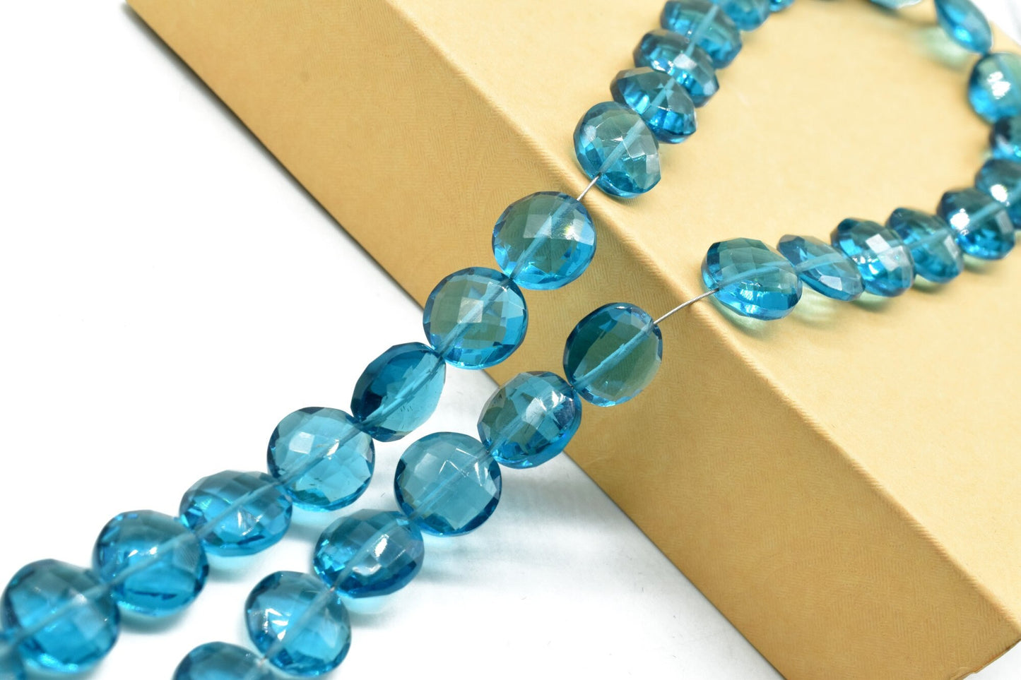 Neon Apatite 10mm Faceted Handmade Coin Shape Straight Drill Briolette Beads,Coin Gemstones Beads, Loose Gemstones, Matching Pair, jewelry