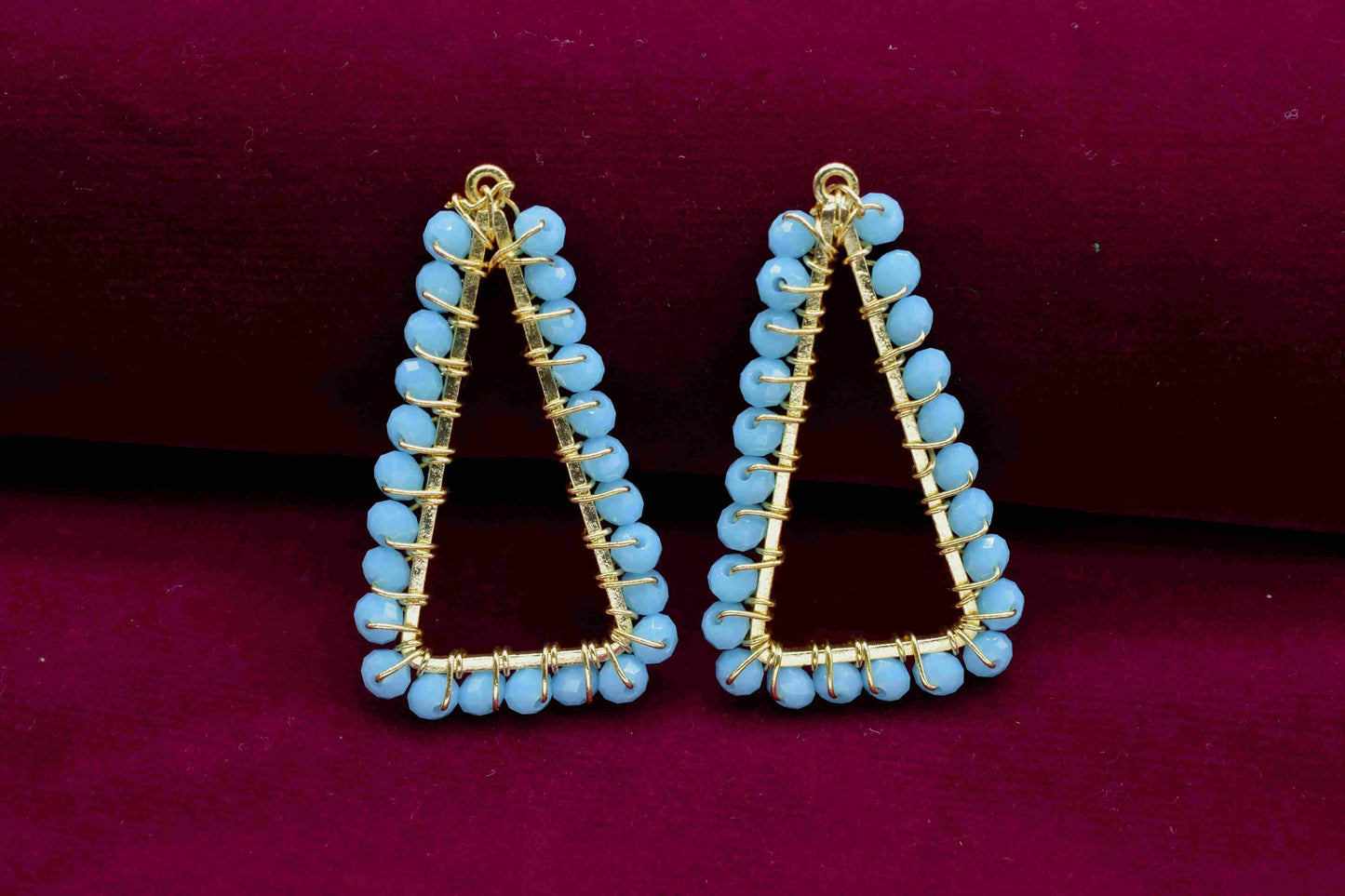 Turquoise Quartz Wire Wrapped Dangle Earring,Gemstone Component,Handmade Connector,Finding Necklace,Component Jewelry,Bead Earring Connector