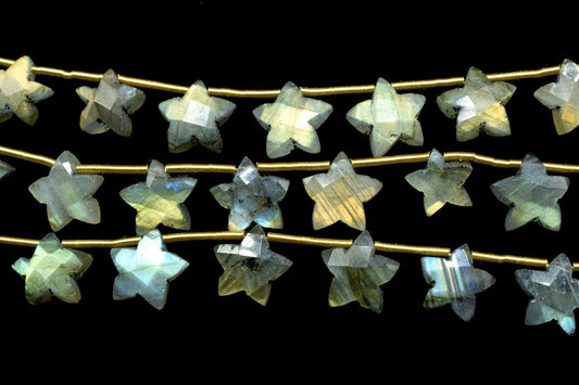 10 Pieces Strand Labradorite star Faceted Beads,Labradorite Star Shape Briolette,Sold By Strand,Labradorite star briolettes,Briolette Strand
