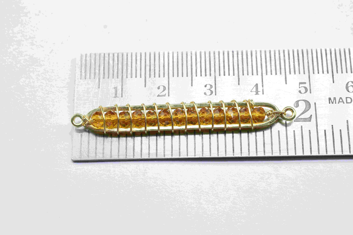 Citrine Quartz beaded Bar Finding Connector,Gemstone Bar Pendant Necklace,Bar Bracelet,Beaded Bar Finding Component,Citrine Quartz jewelry