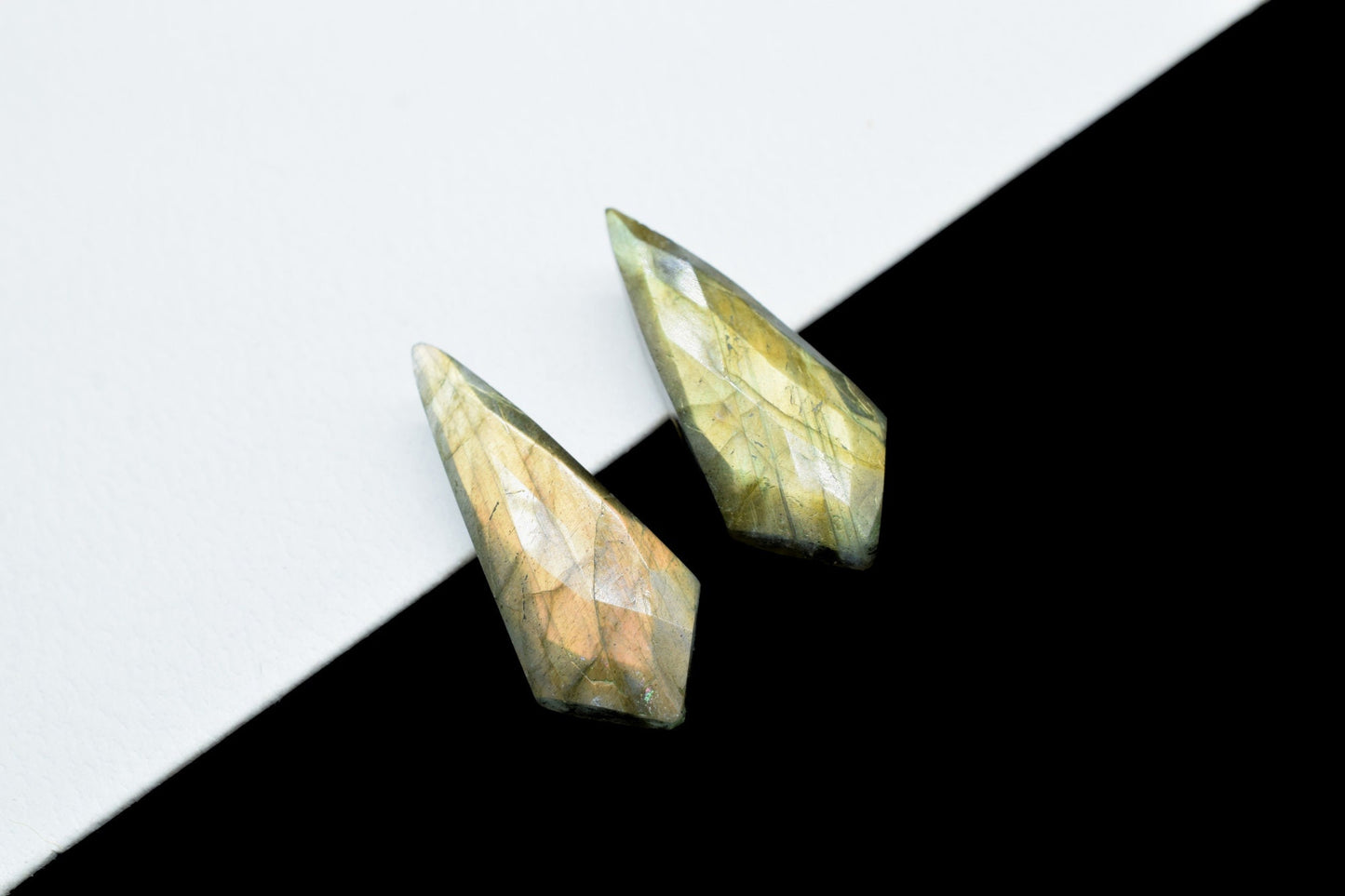 Labradorite Faceted Pear Shape Briolettes,Labradorite Long Pear Beads,12x27mmTeardrop Briolettes,Gemstone Briolettes,Fancy Shape Briolettes