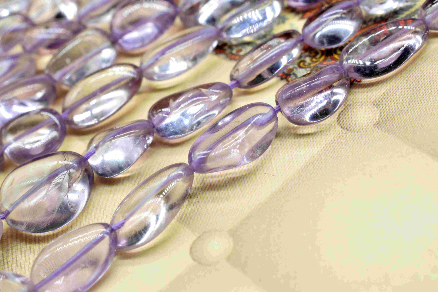 Natural Amethyst smooth Oval nuggets,handmade Necklace,Oval Shape Gemstone Tumble Beads,Purple nugget Strand,Amethyst Beads Jewelry,Gift
