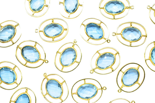 Gemstone Findings Pendant,Handmade Oval Pendant Charm,Single Bail Component,tation Bezel Link,Craft Supplies Tools,Round Findings Connector