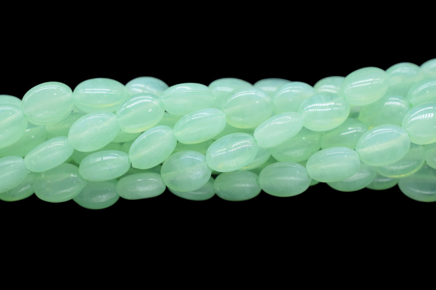 Prehnite Smooth Oval Beads,Prehnite Quartz Smooth Beads,Loose Beads for Jewelry Making,Prehnite Plain Oval Beads,Prehnite Smooth Nuggets