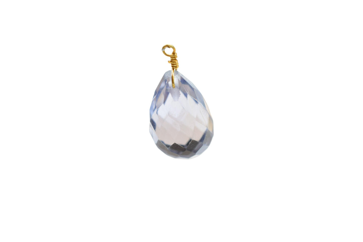 Brazilian Amethyst 10x14mm Faceted Drops Wire Wrapped Gemstone,Amethyst dainty dangle drops,Amethyst Gemstone Connector,Birthstone Jewelry