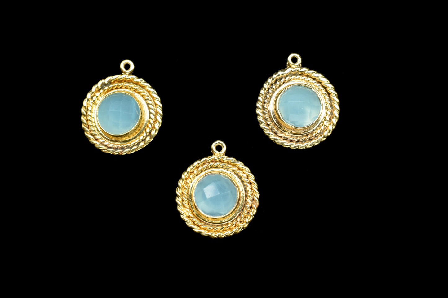 Gemstone Round Bezel Connectors,Handmade Component Pendant Beads Jewelry,Station Bezel Link,Craft Supplies,Single Bail Charms Pendants,Gift