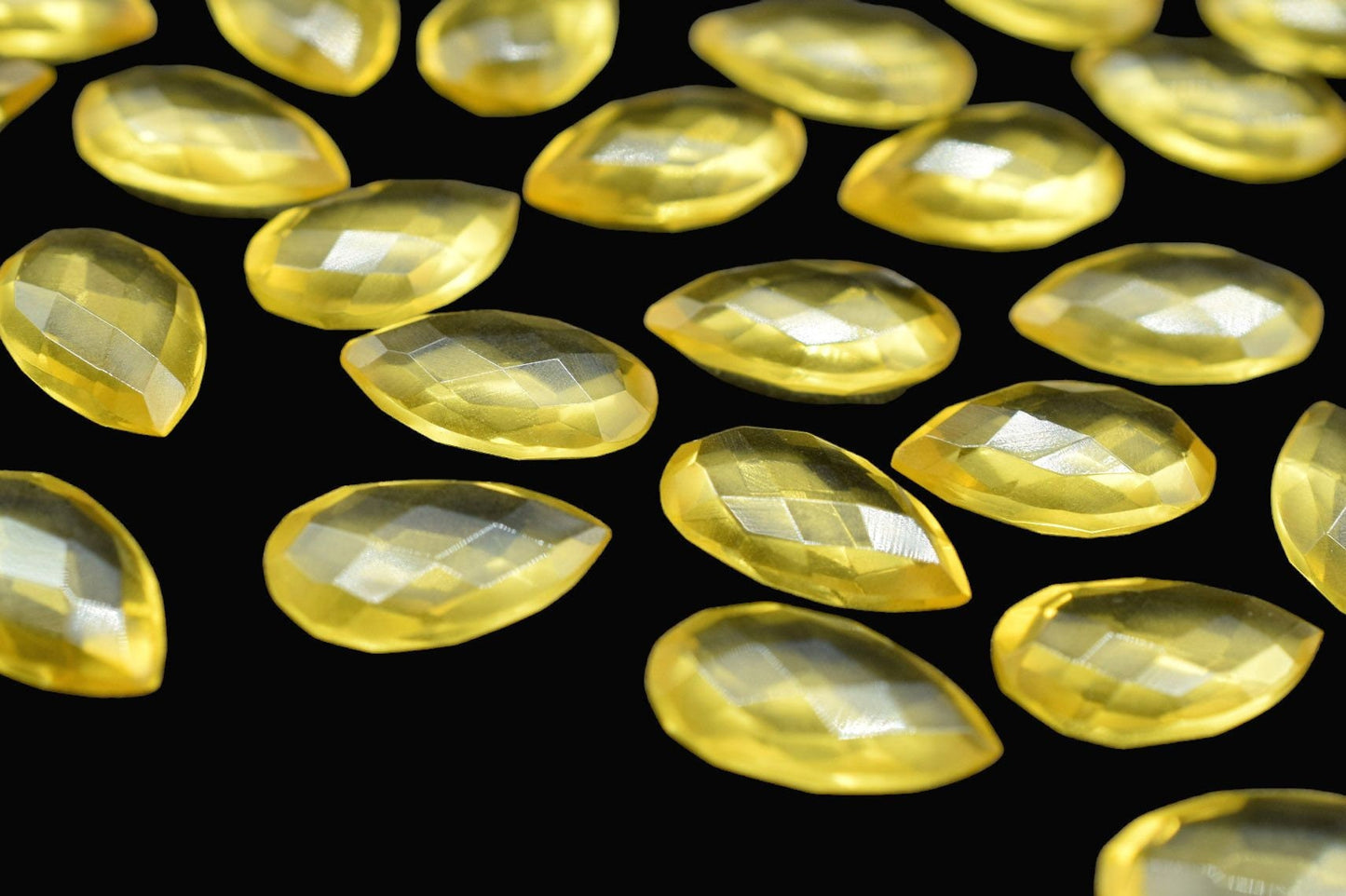 Citrine Faceted Pear Shape Briolettes,12x20mm Teardrop Beads,Citrine Briolette,Gemstone Beads,Jewelry Making Beads,Yelllow Gemstone Beads