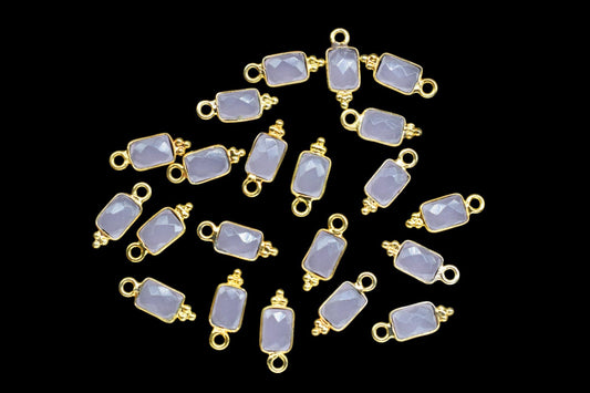 Rose Quartz Charms Pendant/Buguette Shape Pendant/Handmade Pendant/Tiny Pendant/Necklace Connector jewelry/Women Jewelry/B'day Gift