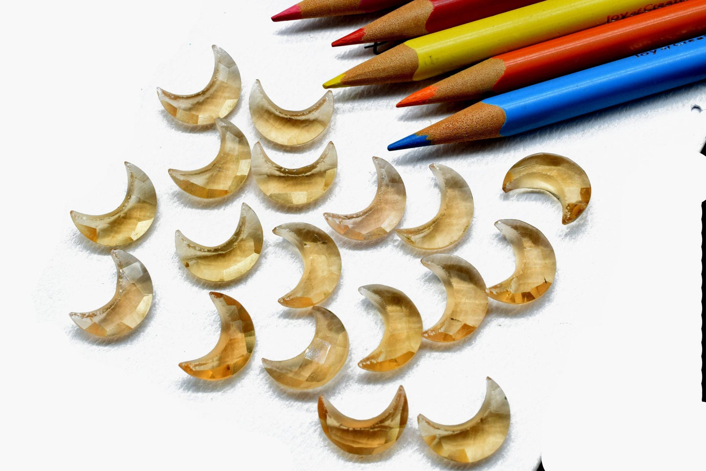 Citrine Faceted Briolette Crescent Moon Shape Beads, Citrine Crescent Moon Shape Beads, 15mm Size Beads,Citrine Faceted Beads, Citrine Beads