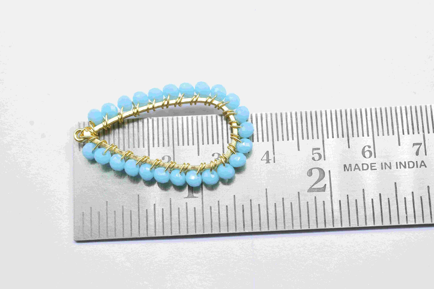 Turquoise Quartz Beaded Earring,Gemstone Component,Handmade Earring,Dangle Earring Components,Findings Earring Components- Connector Jewelry