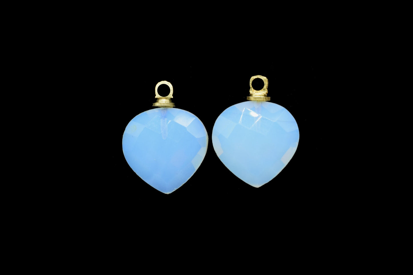 Gemstone Faceted Pendants,Heart Beads Connector,Briolettes Beads Pendant Jewelry,Heart Shape Drill Pendant Charm,Single Bail Pendants,Gift