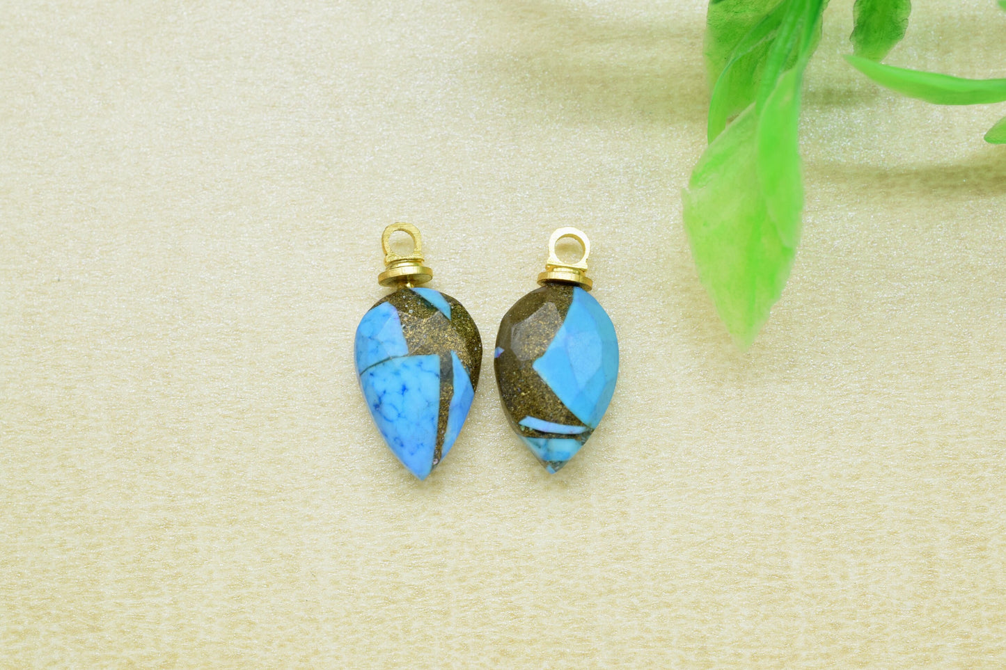 Mixed Gemstone Raw Pendants,Briolettes Drill Pendant Charms,Handmade Jewelry,Beads Pendant,9x13mm Pear Shape Pendant,Earring Beads Connector