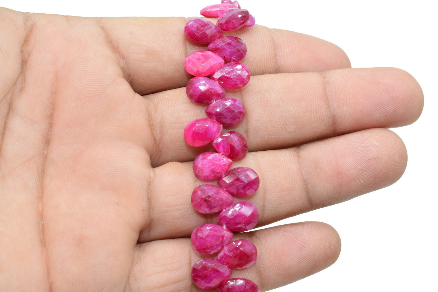 Natural Ruby Teardrop 7x10mm Briolettes,Ruby drilled Briolette,Super Finest Quality briolette,Natural Ruby briolettes,Wholesale briolettes