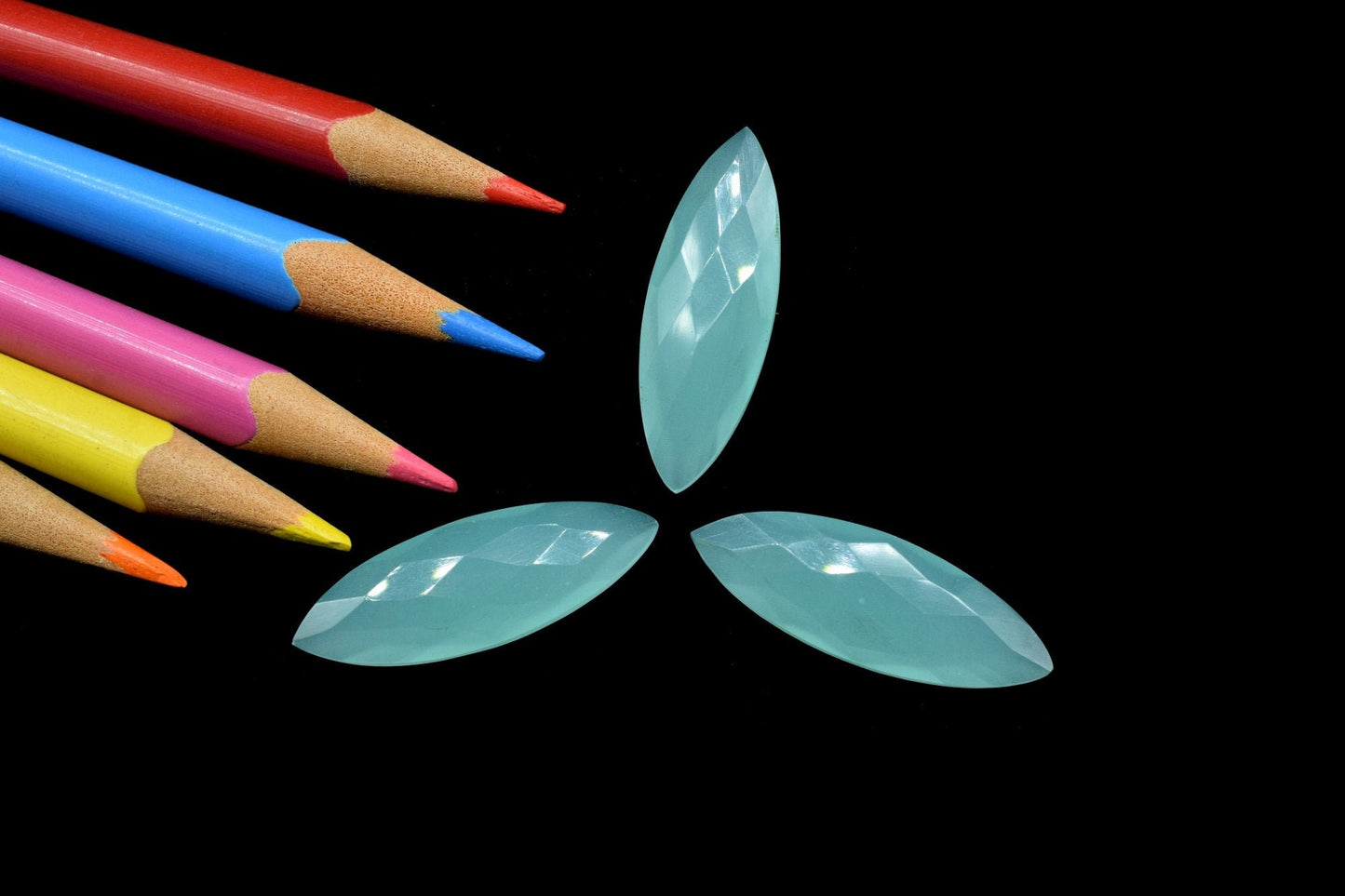 Aqua Chalcedony faceted marquise beads,10x30mm marquise briolettes,Spiky beads,jewelry making beads,Gemstone briolettes,fancy gemstones